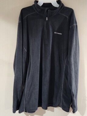 Columbia Quarter Zip Black Pullover  Size  2XT